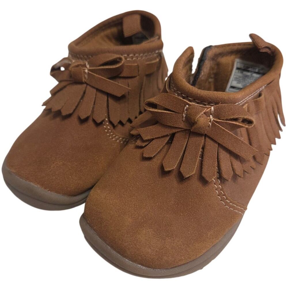 NWOT Brown Fringe Moccasin Shoes - Carter's - Toddler 3.5